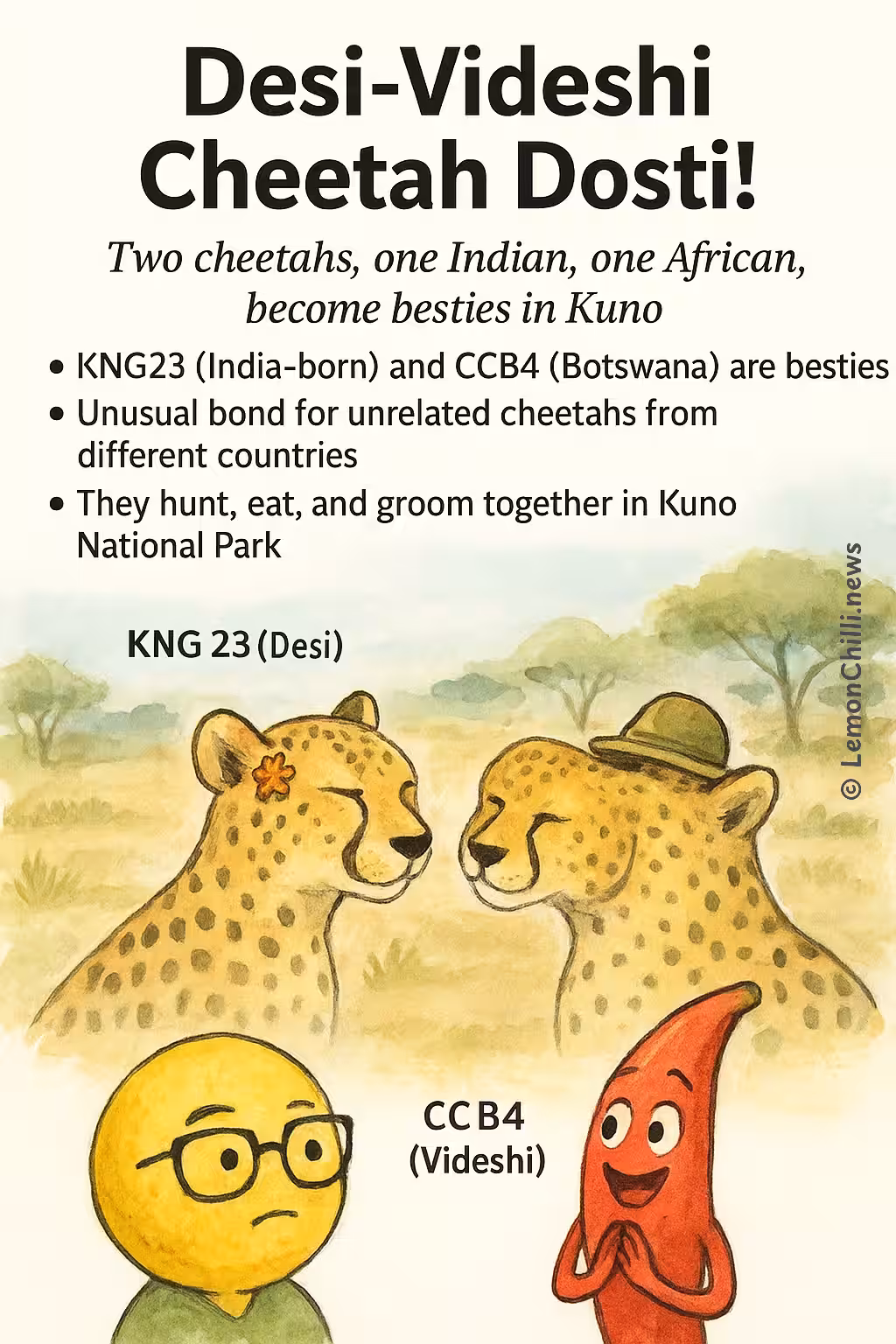 Desi-Videshi Cheetah Dosti!