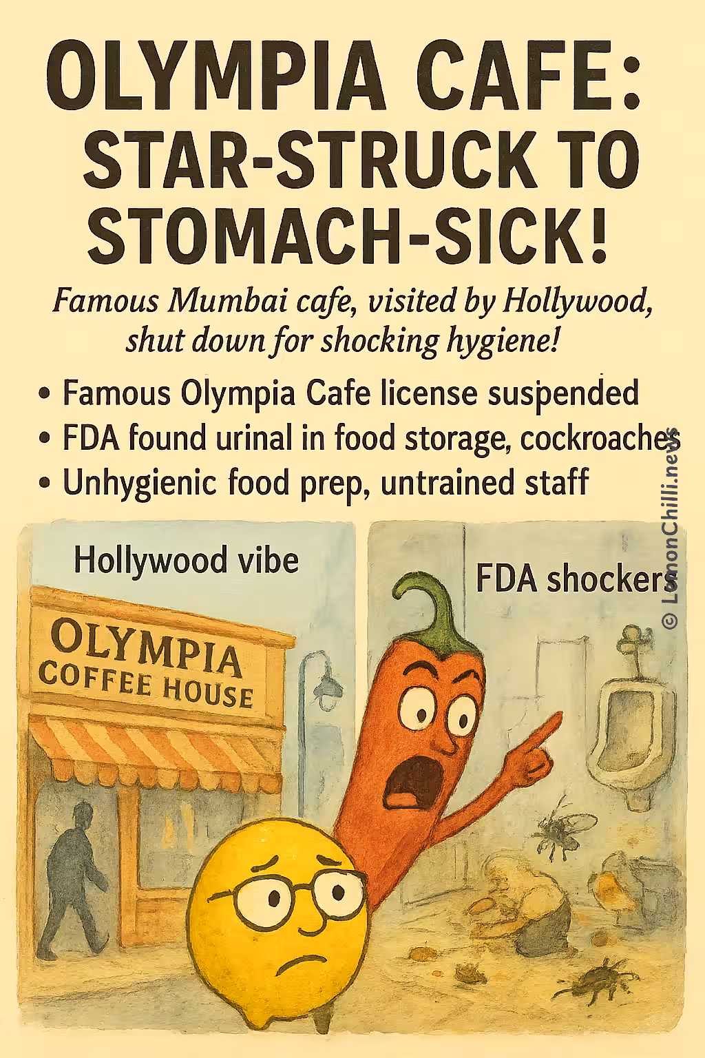 Olympia Cafe: Star-Struck to Stomach-Sick!