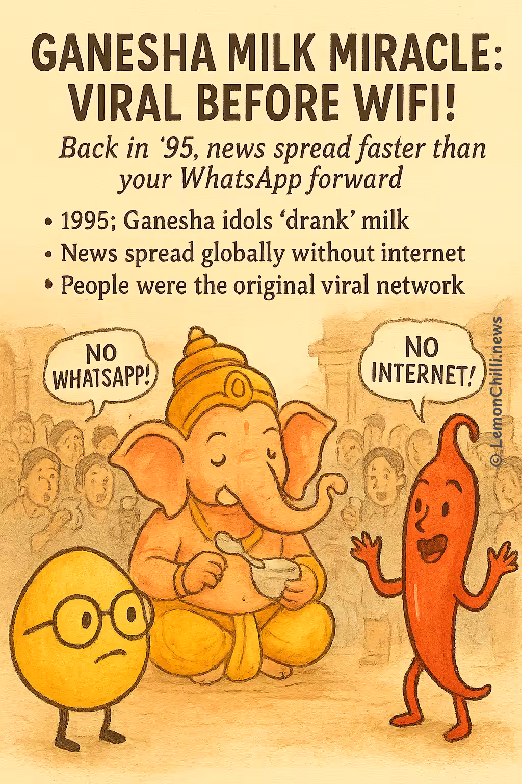 Ganesha Milk Miracle: Viral before WiFi!