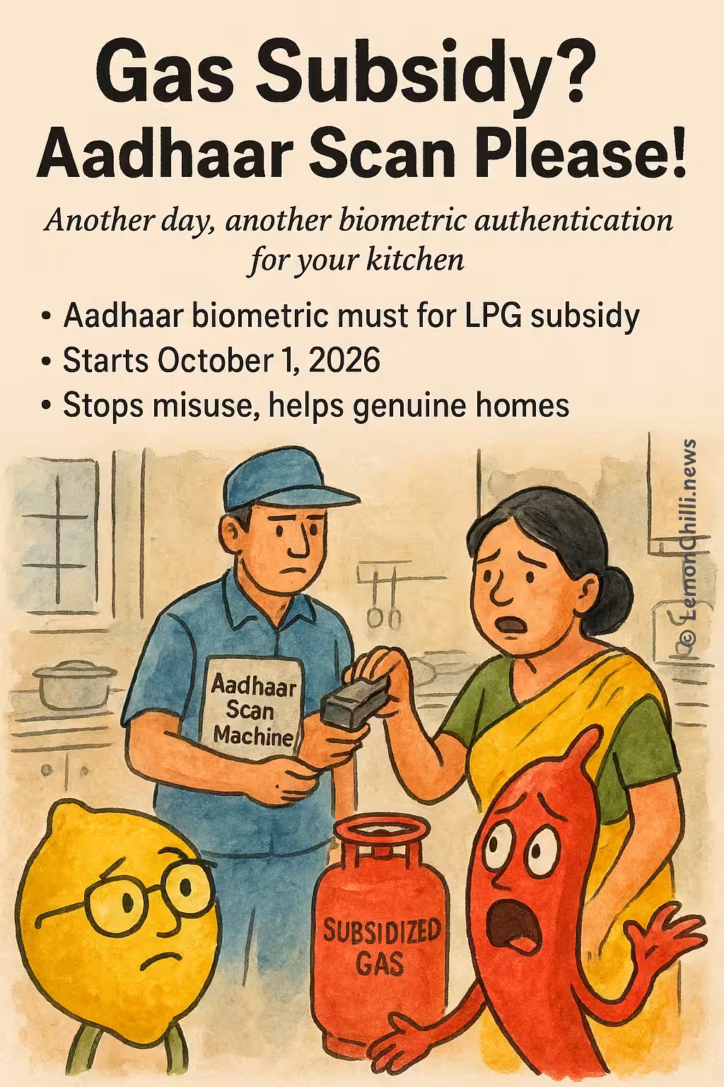 Gas Subsidy? Aadhaar Scan Please!