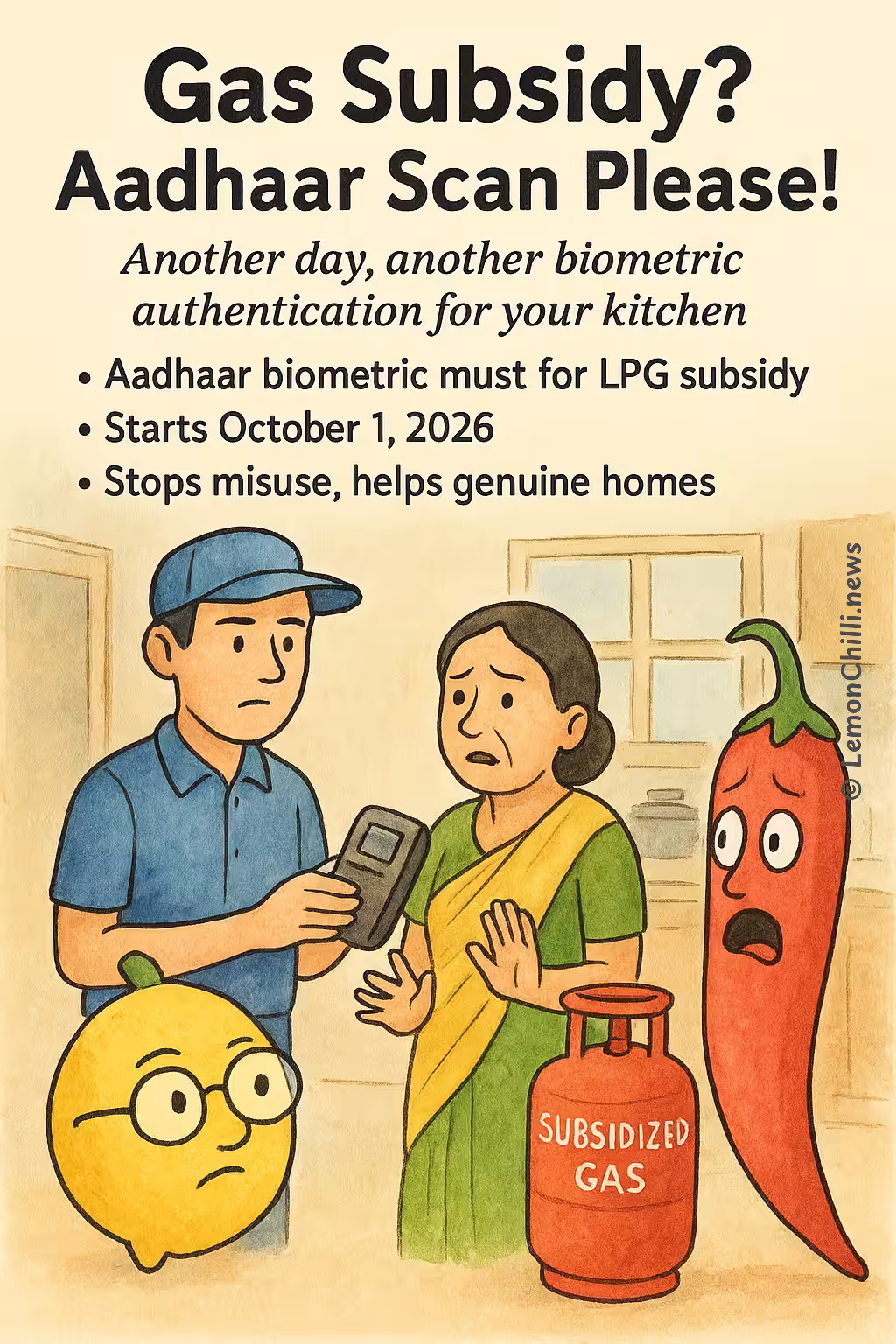 Gas Subsidy? Aadhaar Scan Please!
