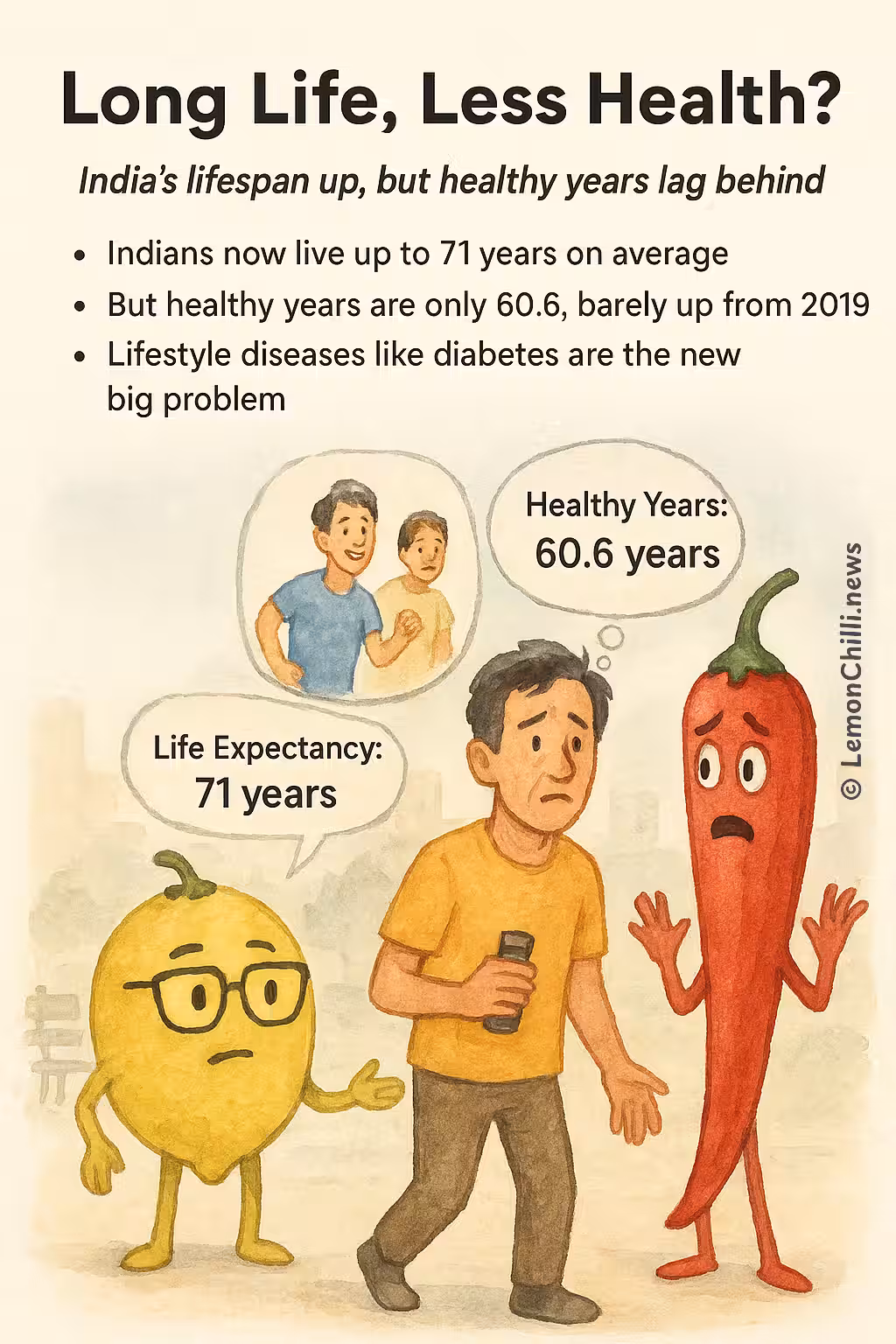 Long Life, Less Health?