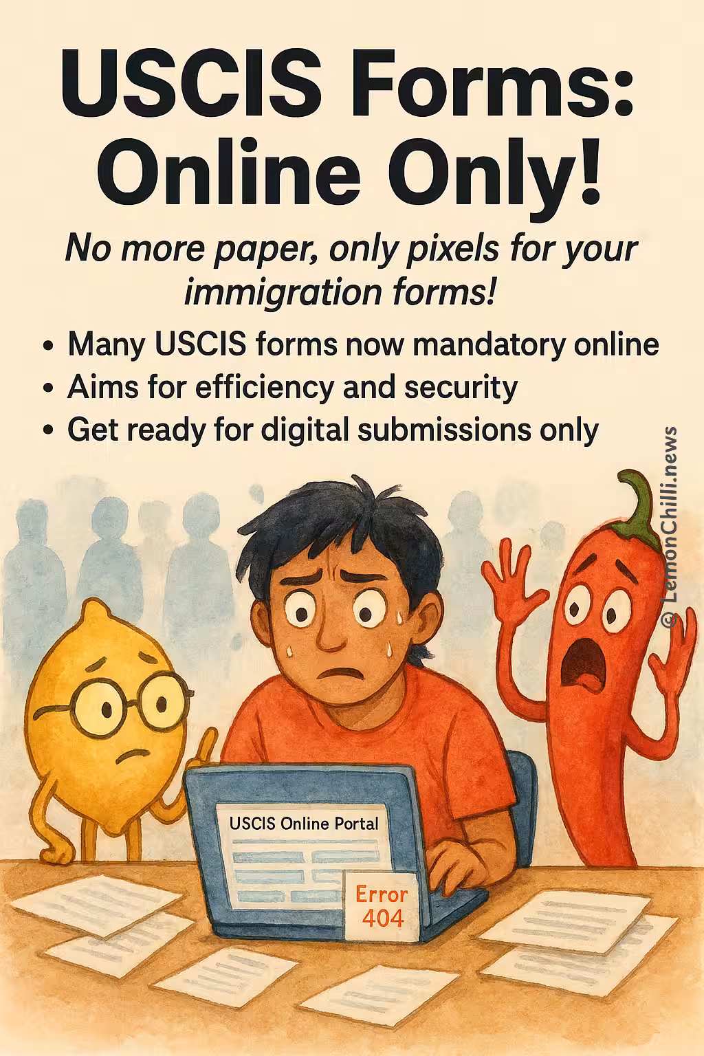 USCIS Forms: Online Only!