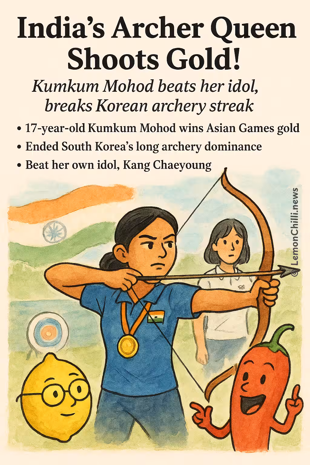 India's Archer Queen Shoots Gold!