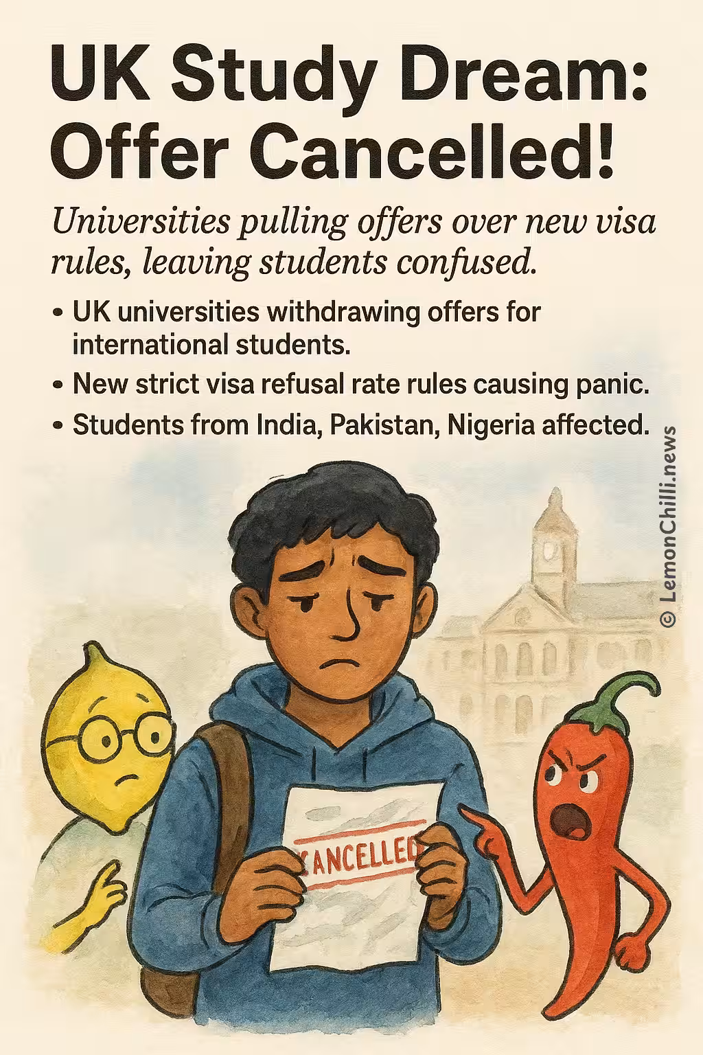 UK Study Dream: Offer Cancelled!