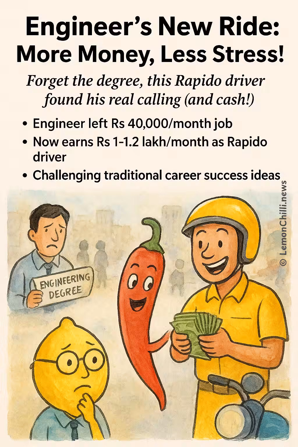 Engineer's New Ride: More Money, Less Stress!